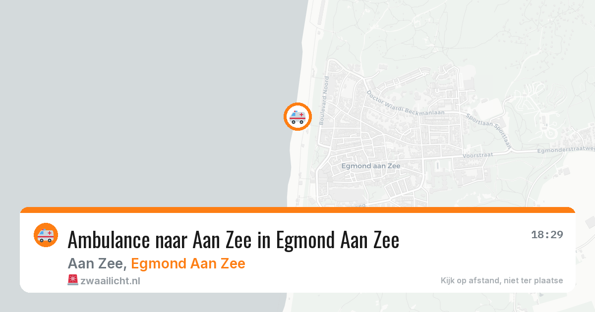 Ambulance naar Aan Zee in Egmond Aan Zee — 11 aug 2026