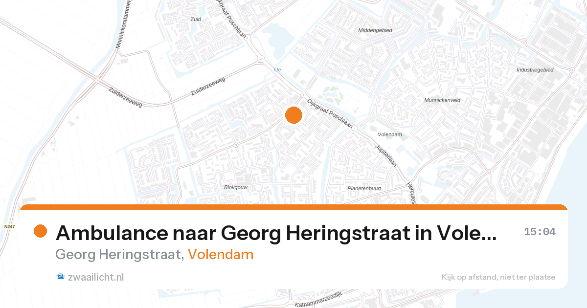 Ambulance naar Georg Heringstraat in Volendam — 12 jun 2026