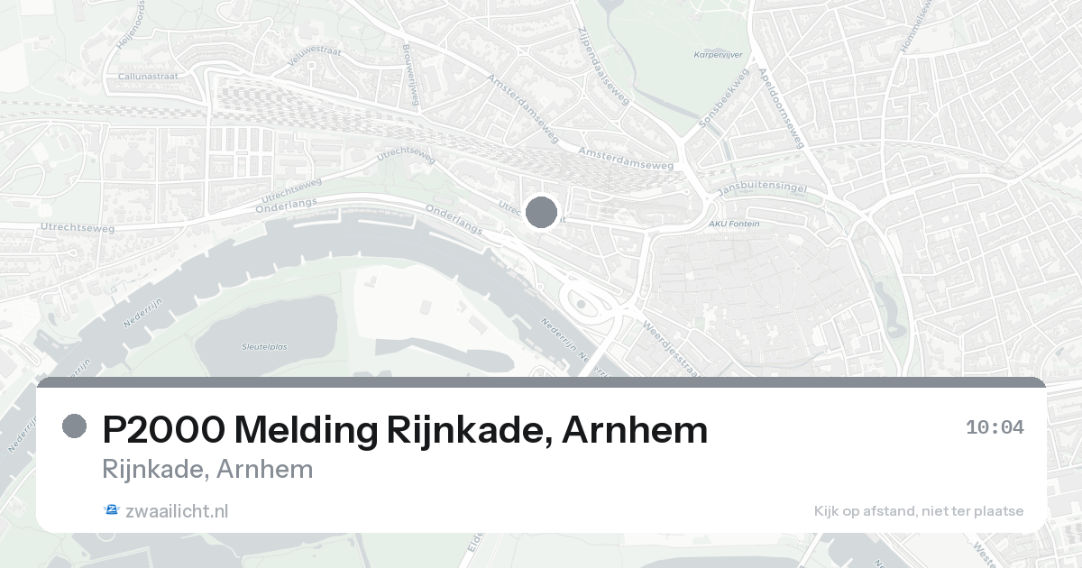 P2000 Melding Rijnkade, Arnhem — 5 mei 2026