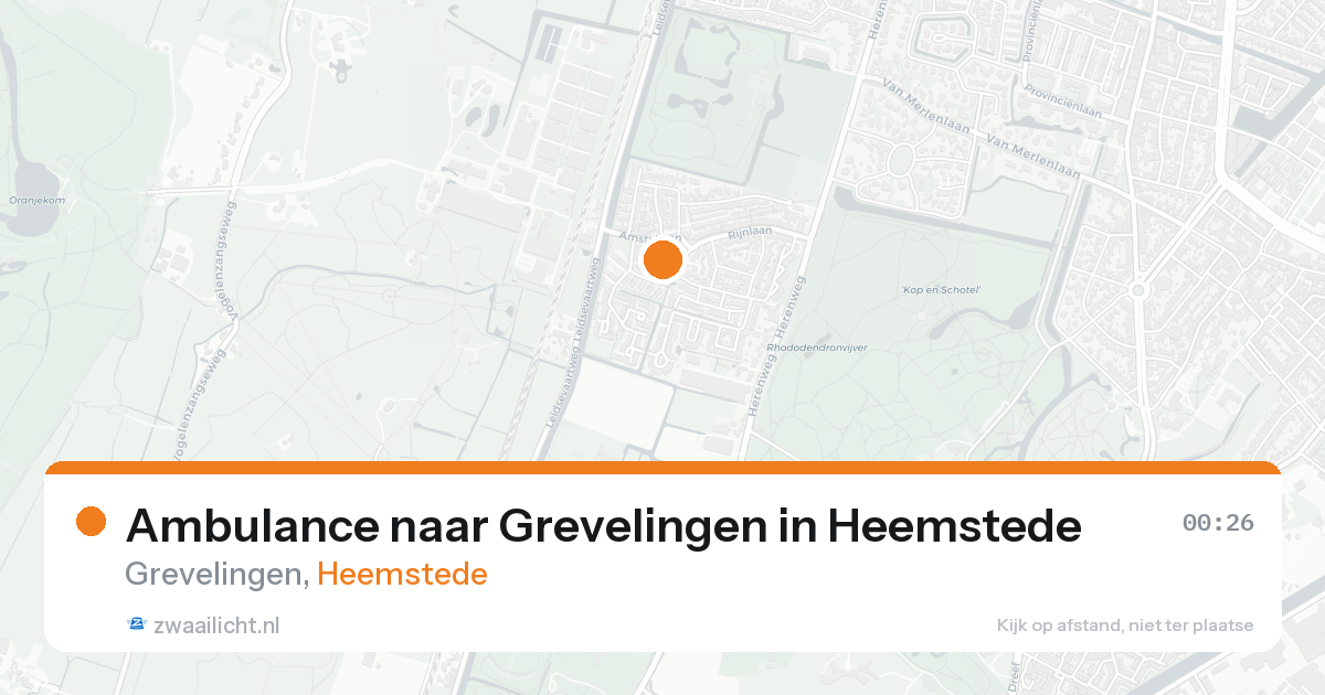 Ambulance naar Grevelingen in Heemstede — 15 aug 2026