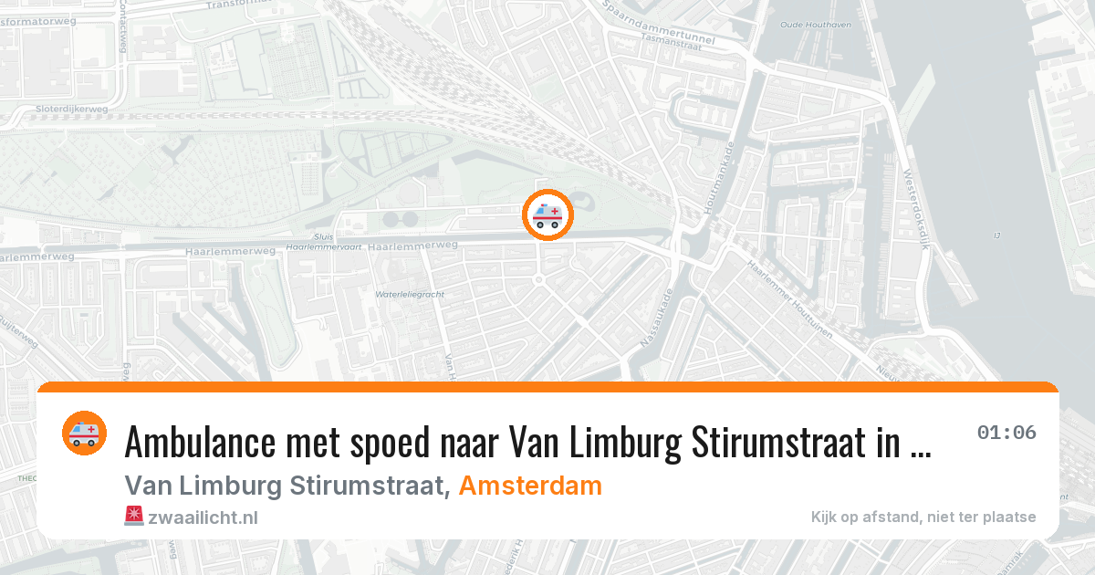 Ambulance met spoed naar Van Limburg Stirumstraat in Amsterdam — 12 aug 2026