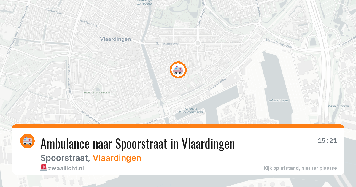 Ambulance naar Spoorstraat in Vlaardingen — 11 aug 2026