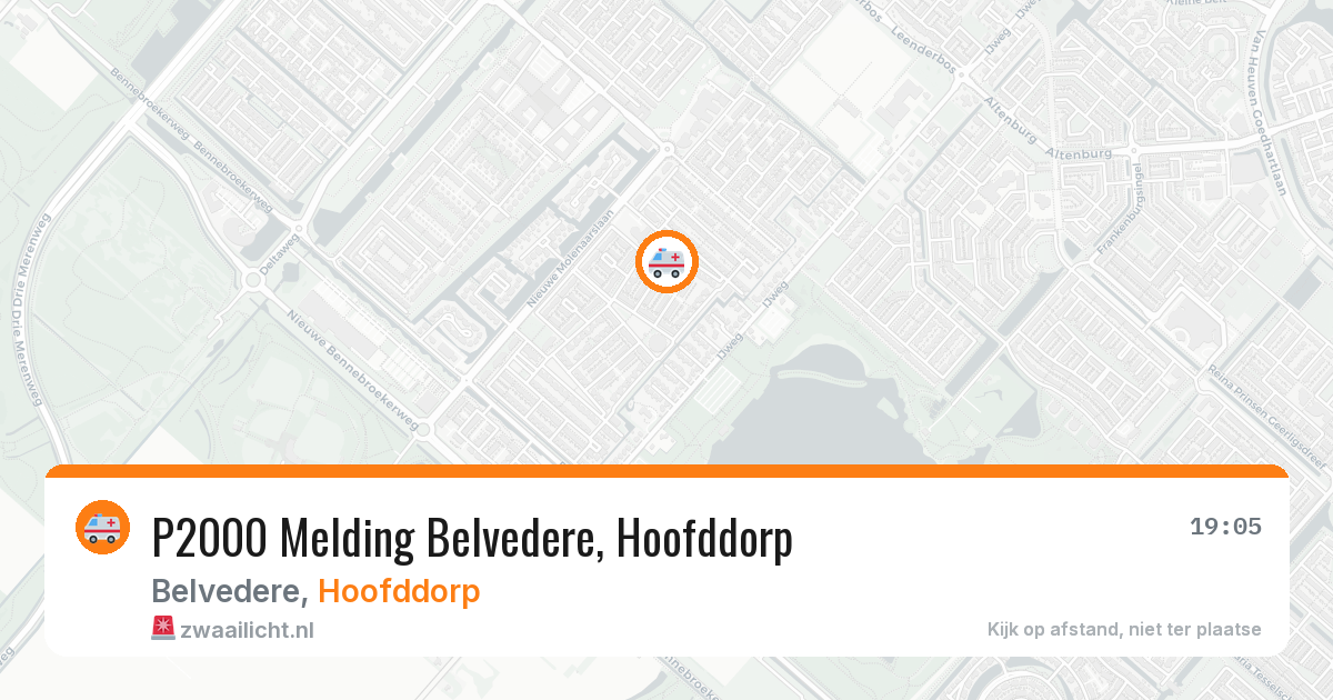 P2000 Melding Belvedere, Hoofddorp — 27 feb 2026