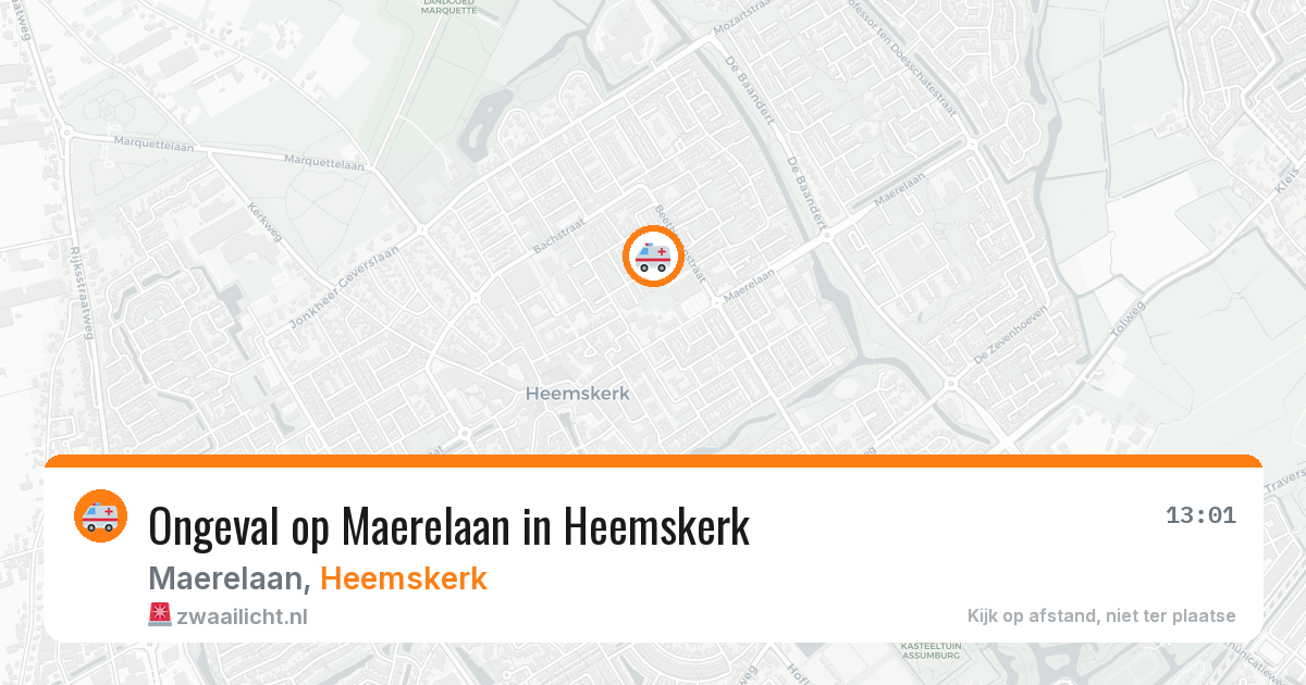 Ongeval op Maerelaan in Heemskerk — 26 mei 2026