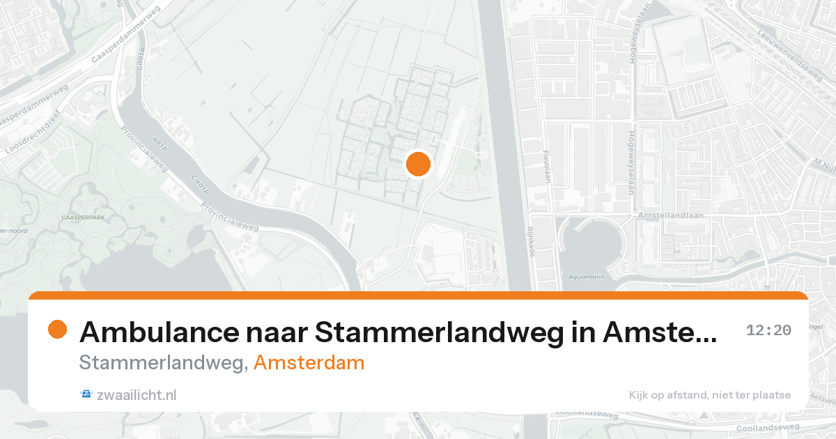 Ambulance naar Stammerlandweg in Amsterdam — 15 aug 2026