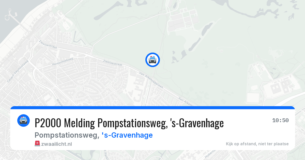 P2000 Melding Pompstationsweg, 's-Gravenhage — 11 jul 2026