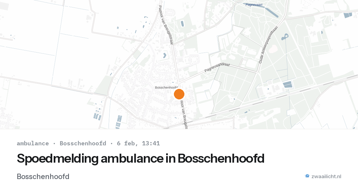 Spoedmelding ambulance in Bosschenhoofd — 6 feb 2026