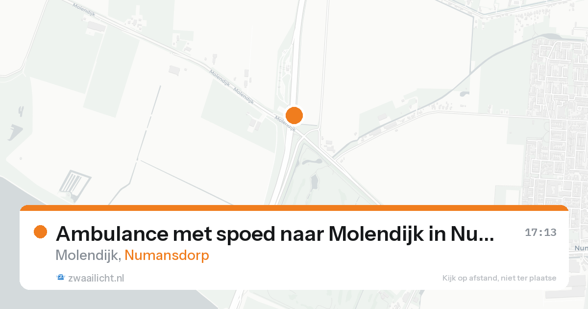 Ambulance met spoed naar Molendijk in Numansdorp — 23 aug 2026