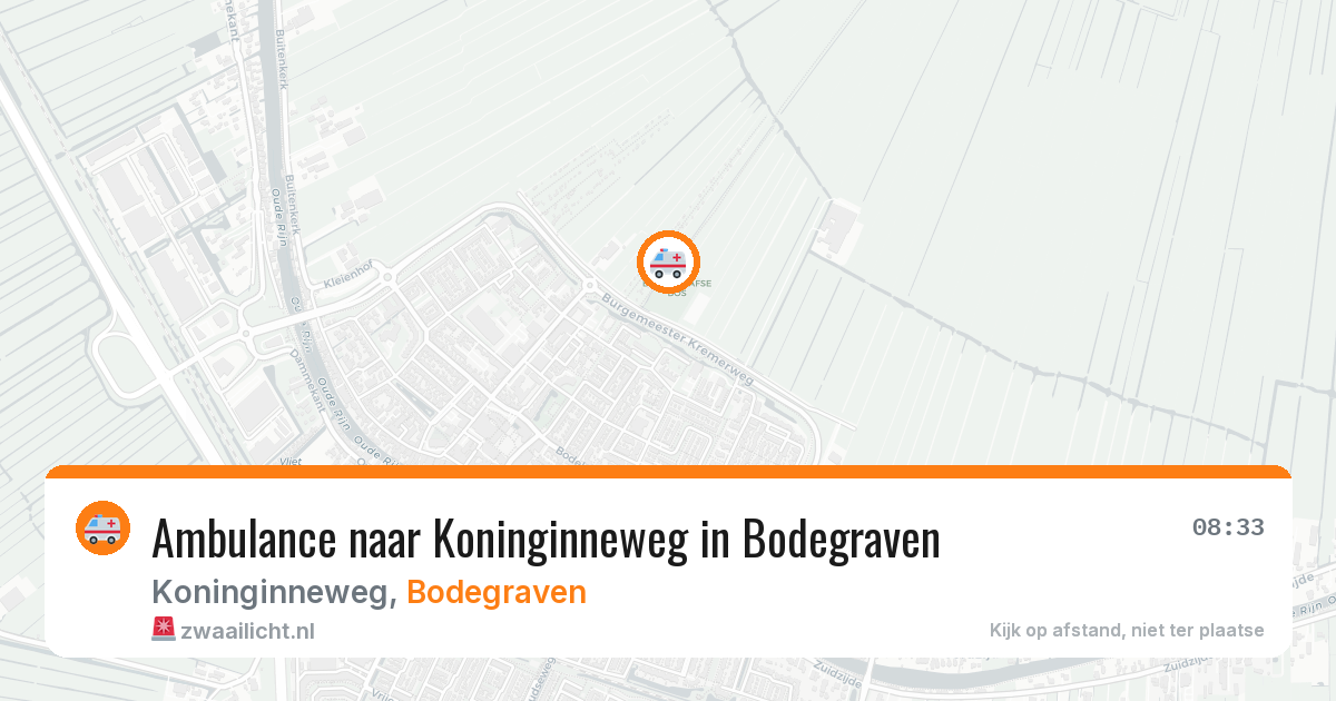 Ambulance naar Koninginneweg in Bodegraven — 15 mrt 2026