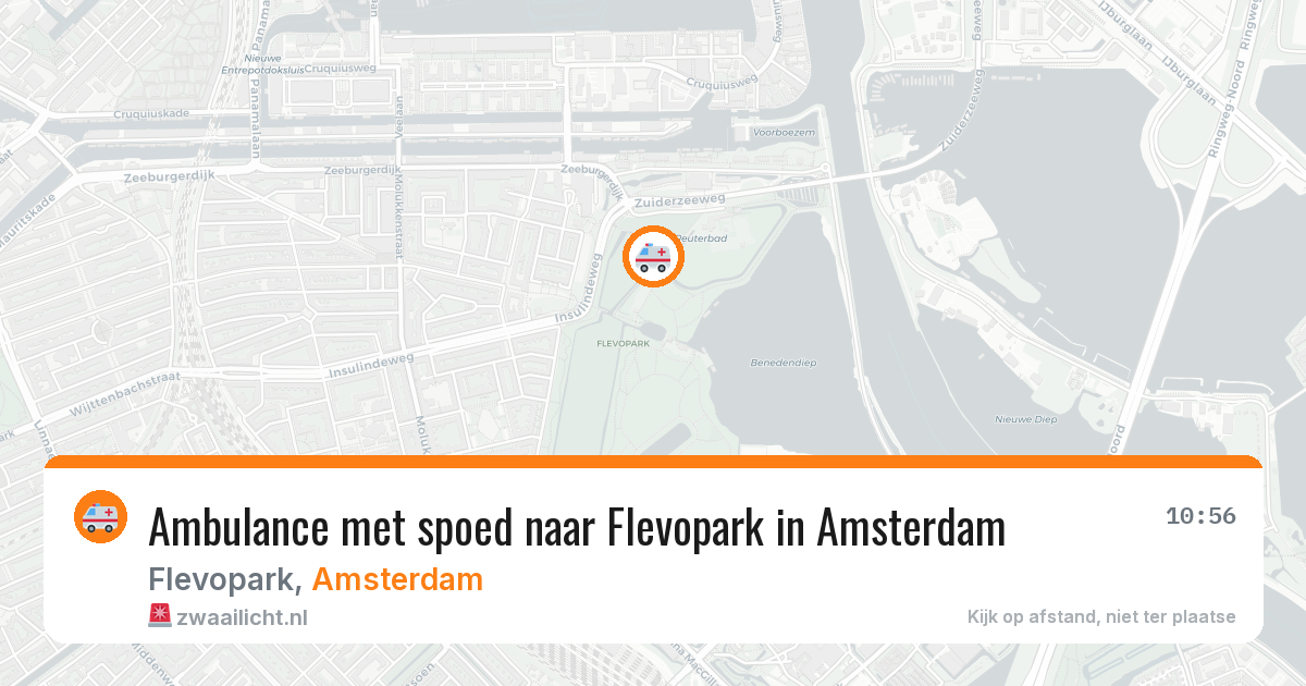 Ambulance met spoed naar Flevopark in Amsterdam — 26 jun 2026