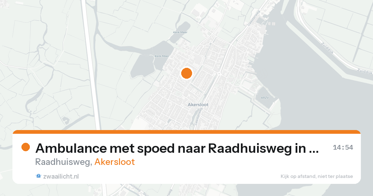Ambulance met spoed naar Raadhuisweg in Akersloot — 13 aug 2026