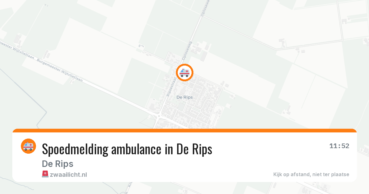 Spoedmelding ambulance in De Rips — 29 jan 2026