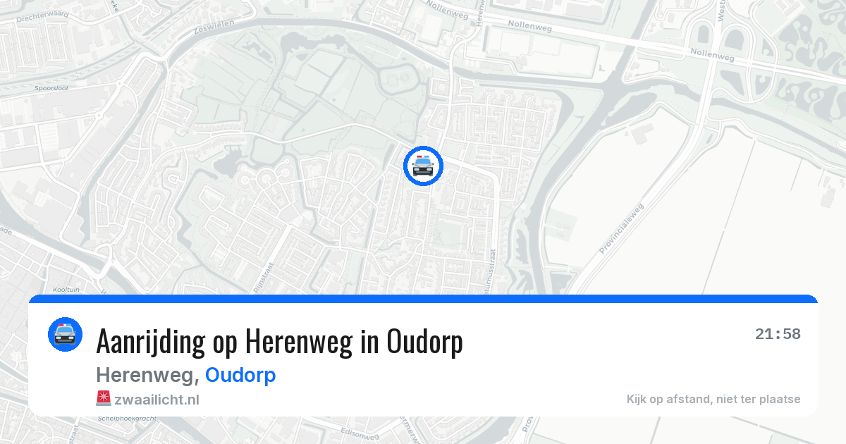 Aanrijding op Herenweg in Oudorp — 25 mrt 2026