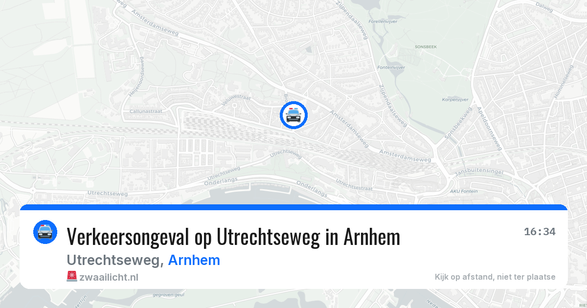 Verkeersongeval op Utrechtseweg in Arnhem — 7 apr 2026