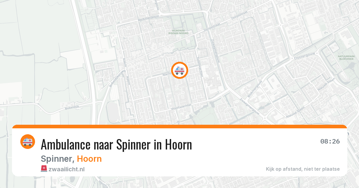 Ambulance naar Spinner in Hoorn — 16 jun 2026