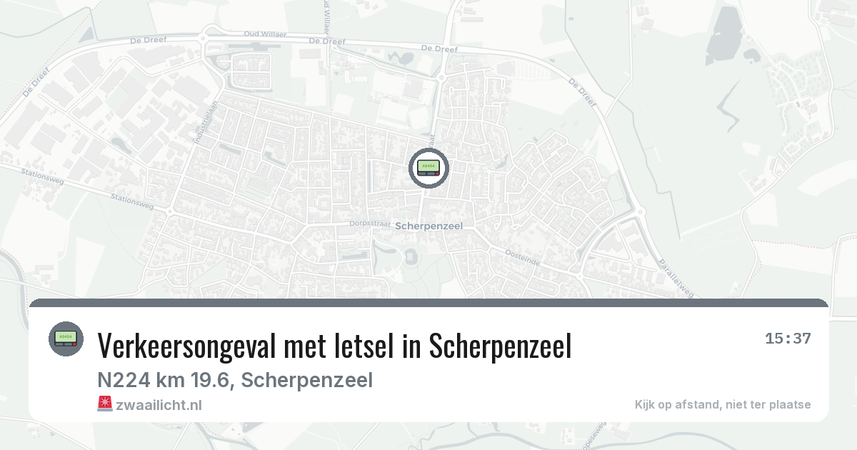 Verkeersongeval met letsel in Scherpenzeel — 7 mrt 2026