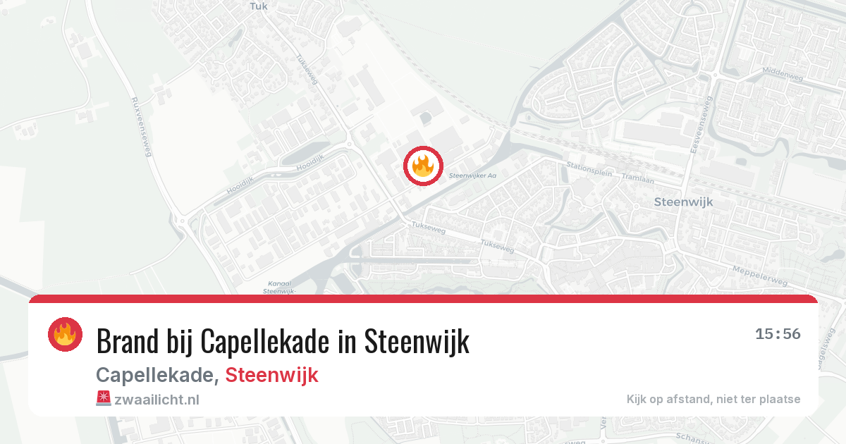 Brand bij Capellekade in Steenwijk — 23 mrt 2026