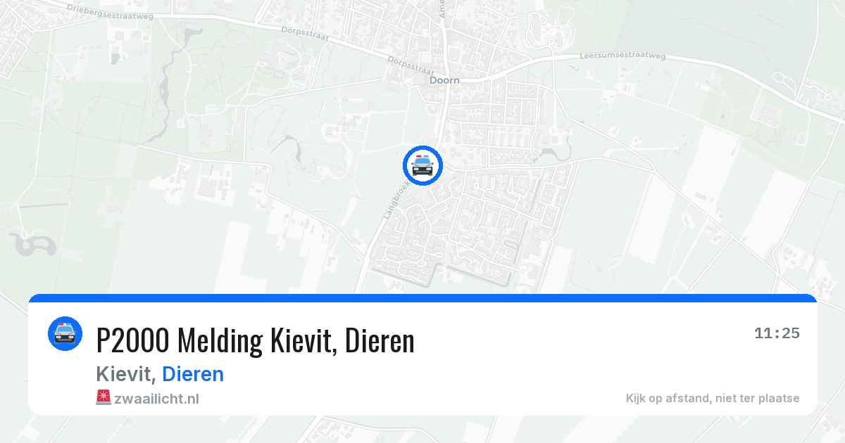 P2000 Melding Kievit, Dieren — 23 jun 2026