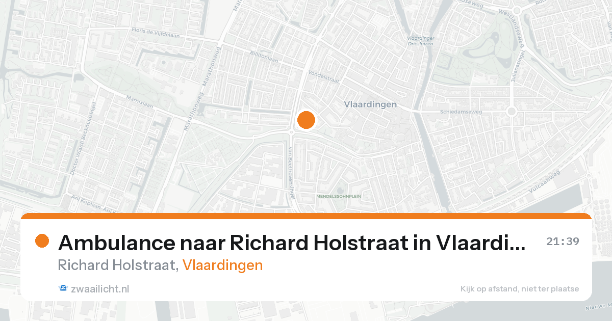 Ambulance naar Richard Holstraat in Vlaardingen — 20 aug 2026