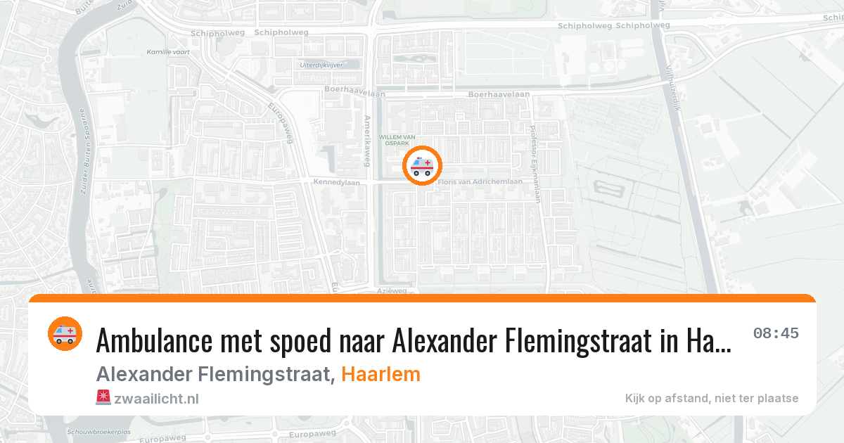Ambulance met spoed naar Alexander Flemingstraat in Haarlem — 10 apr 2026