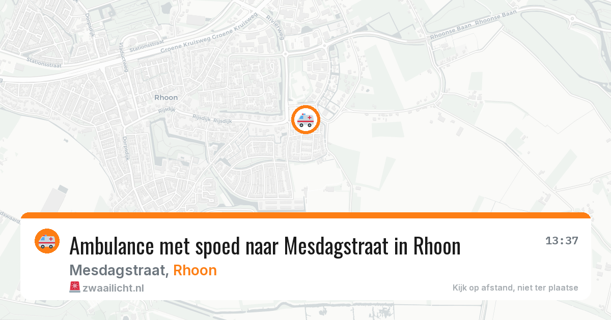 Ambulance met spoed naar Mesdagstraat in Rhoon — 8 feb 2026