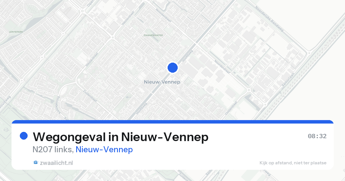 Wegongeval in Nieuw-Vennep — 20 aug 2026
