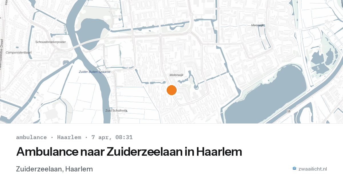Ambulance naar Zuiderzeelaan in Haarlem — 7 apr 2026