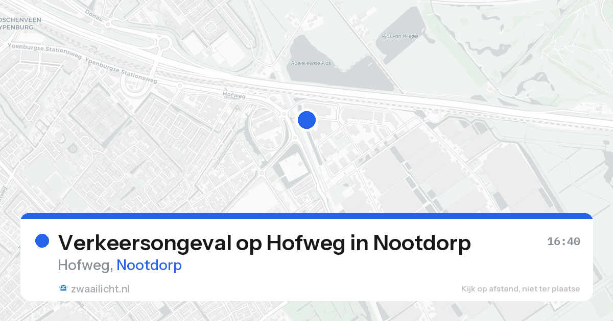 Verkeersongeval op Hofweg in Nootdorp — 23 aug 2026