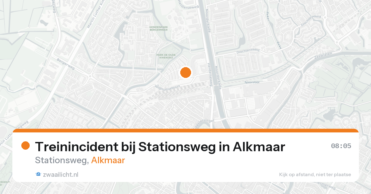 Treinincident bij Stationsweg in Alkmaar — 24 aug 2026