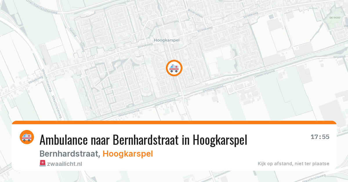 Ambulance naar Bernhardstraat in Hoogkarspel — 20 mei 2026