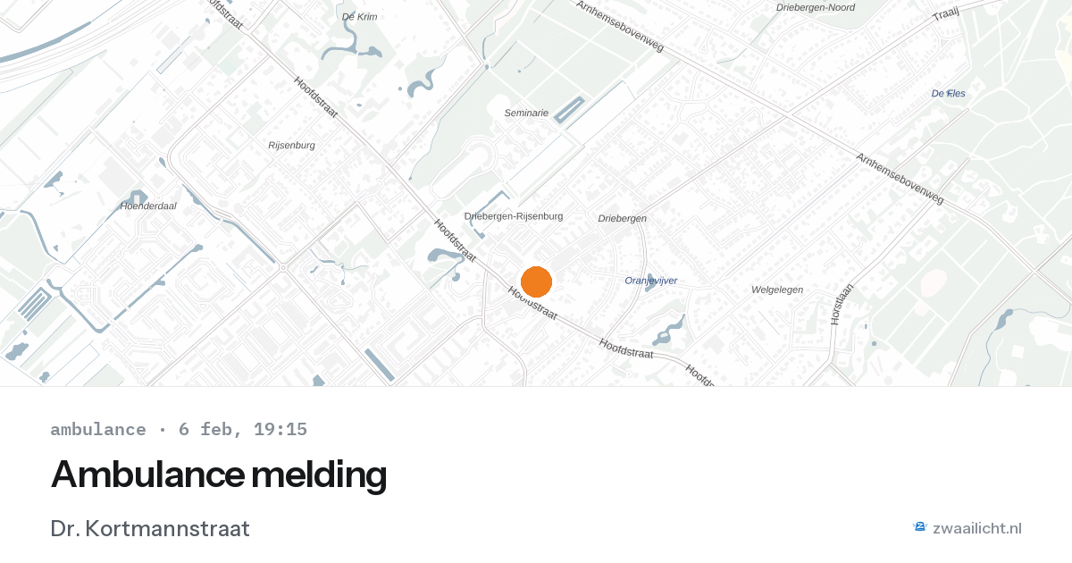 Ambulance melding — 6 feb 2026