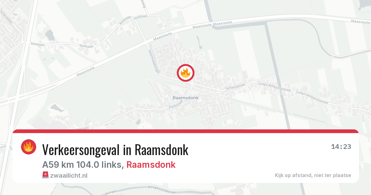 Verkeersongeval in Raamsdonk — 27 mei 2026
