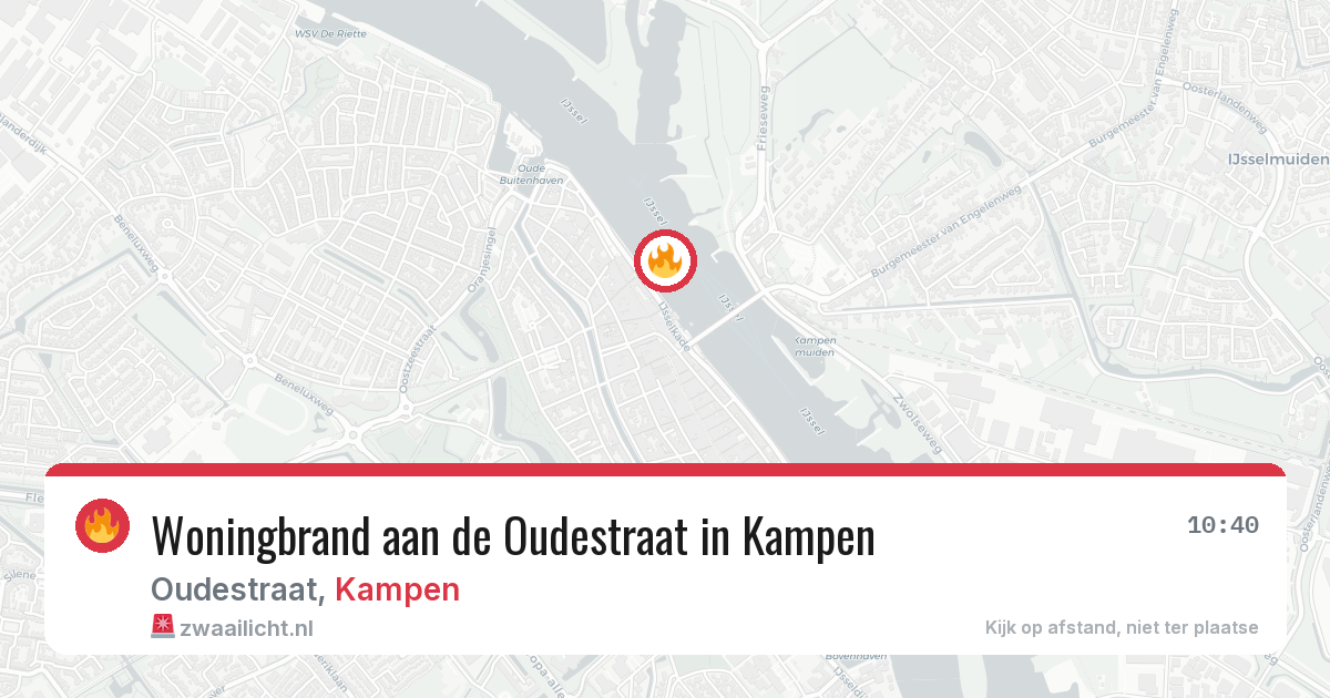 Woningbrand aan de Oudestraat in Kampen — 27 jun 2026