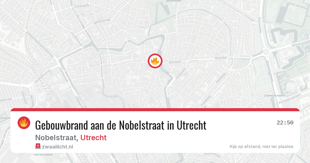 Gebouwbrand aan de Nobelstraat in Utrecht — 25 apr 2026