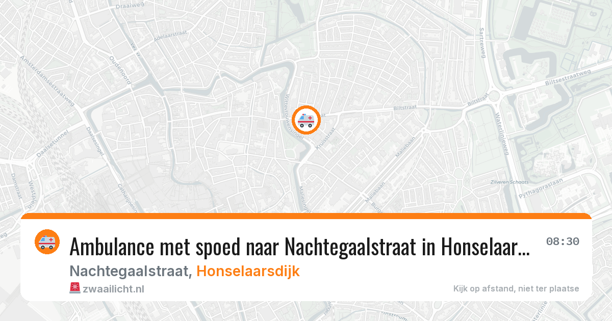 Ambulance met spoed naar Nachtegaalstraat in Honselaarsdijk — 29 jul 2026