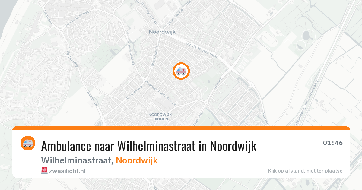 Ambulance naar Wilhelminastraat in Noordwijk — 12 mrt 2026