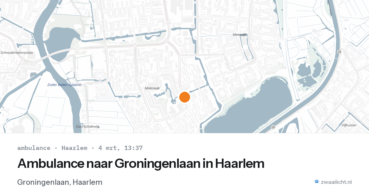 Ambulance naar Groningenlaan in Haarlem — 4 mrt 2026