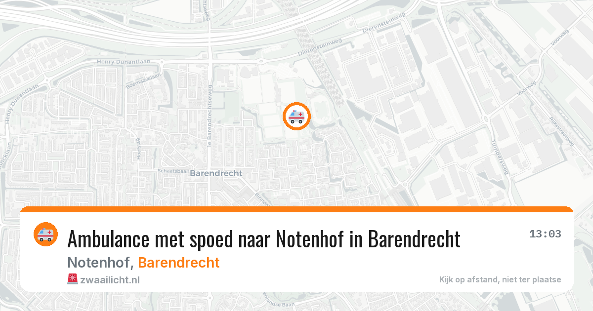 Ambulance met spoed naar Notenhof in Barendrecht — 19 mrt 2026