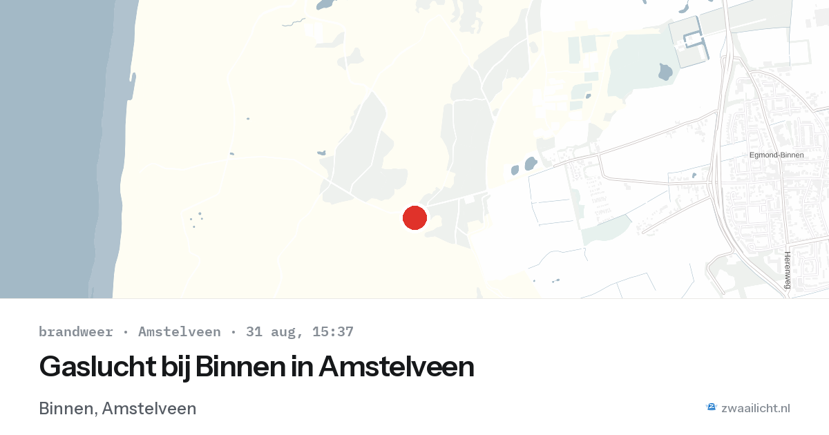 Gaslucht bij Binnen in Amstelveen — 31 aug 2026