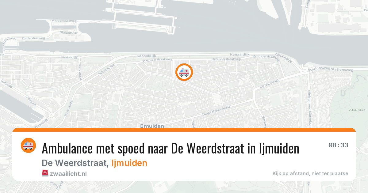 Ambulance met spoed naar De Weerdstraat in Ijmuiden — 18 mrt 2026