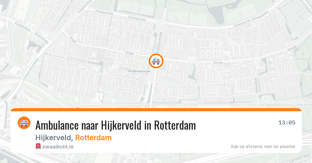 Ambulance naar Hijkerveld in Rotterdam — 16 jul 2026