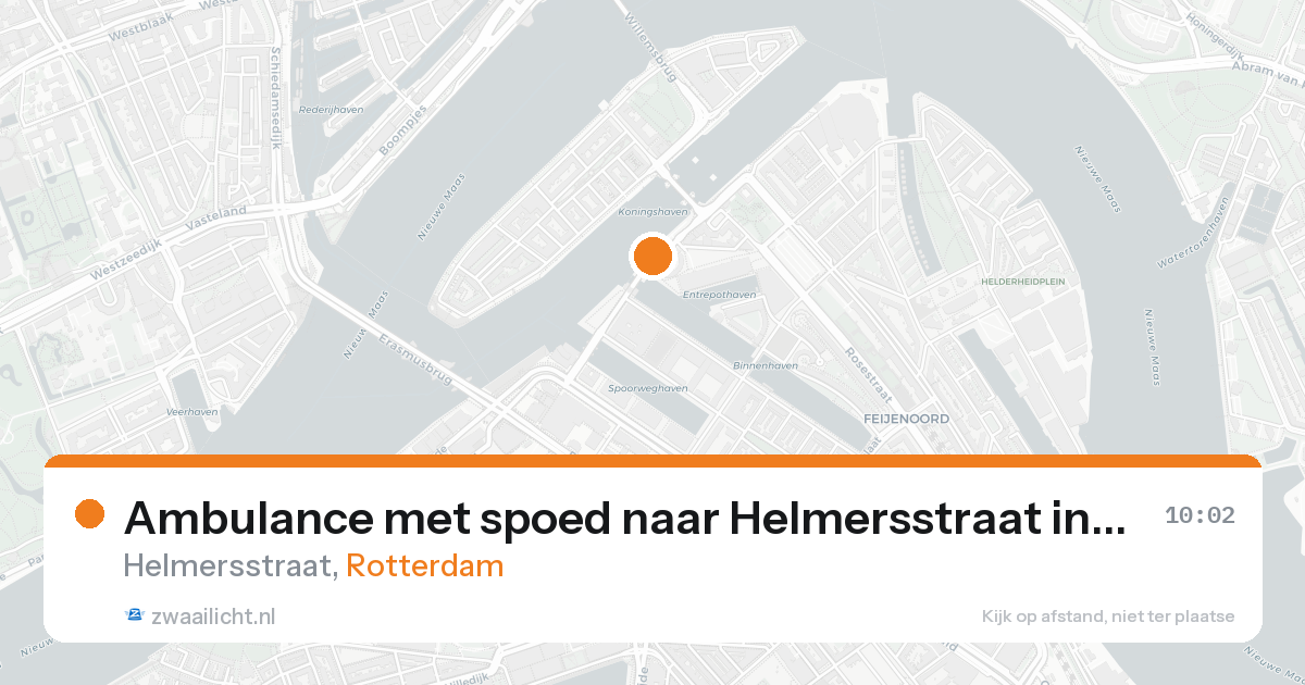Ambulance met spoed naar Helmersstraat in Rotterdam — 6 jun 2026