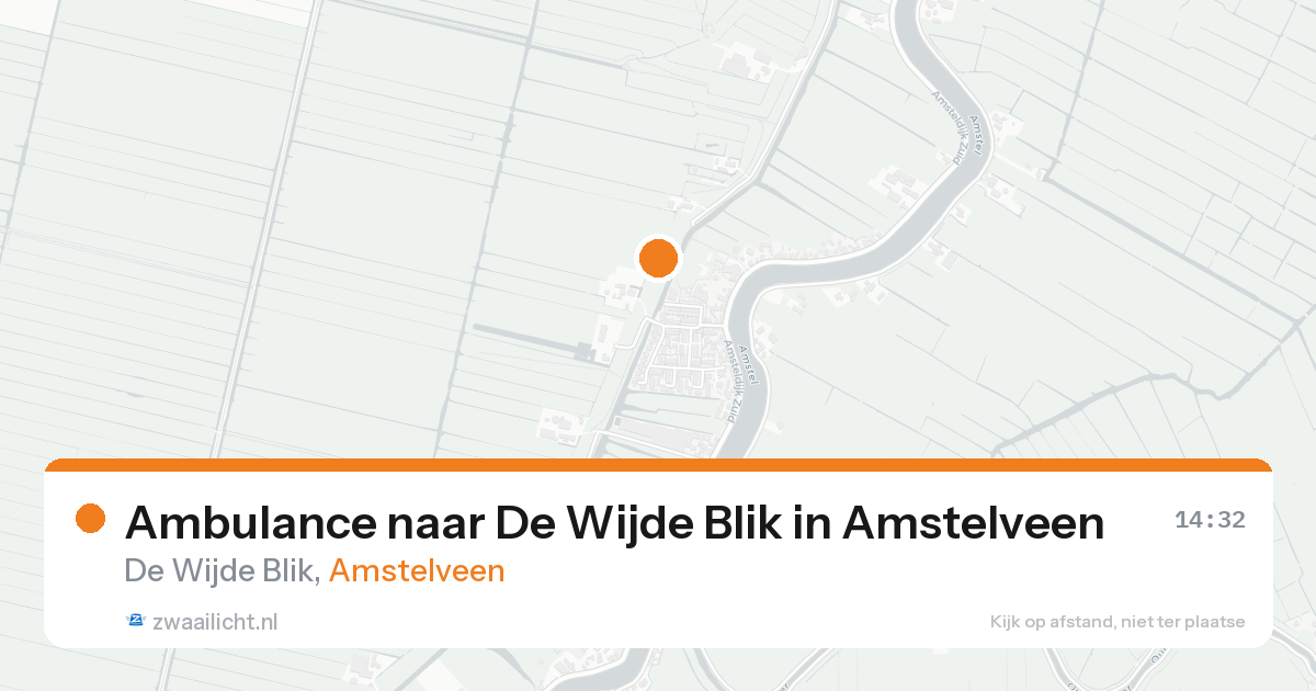Ambulance naar De Wijde Blik in Amstelveen — 1 jun 2026