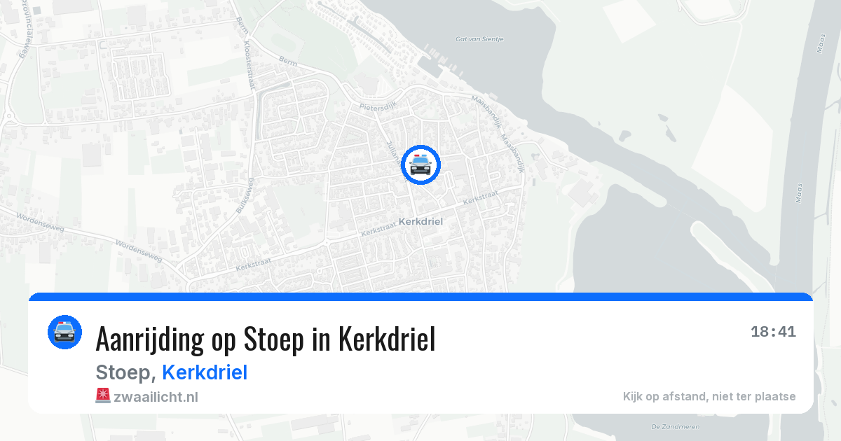 Aanrijding op Stoep in Kerkdriel — 14 jun 2026