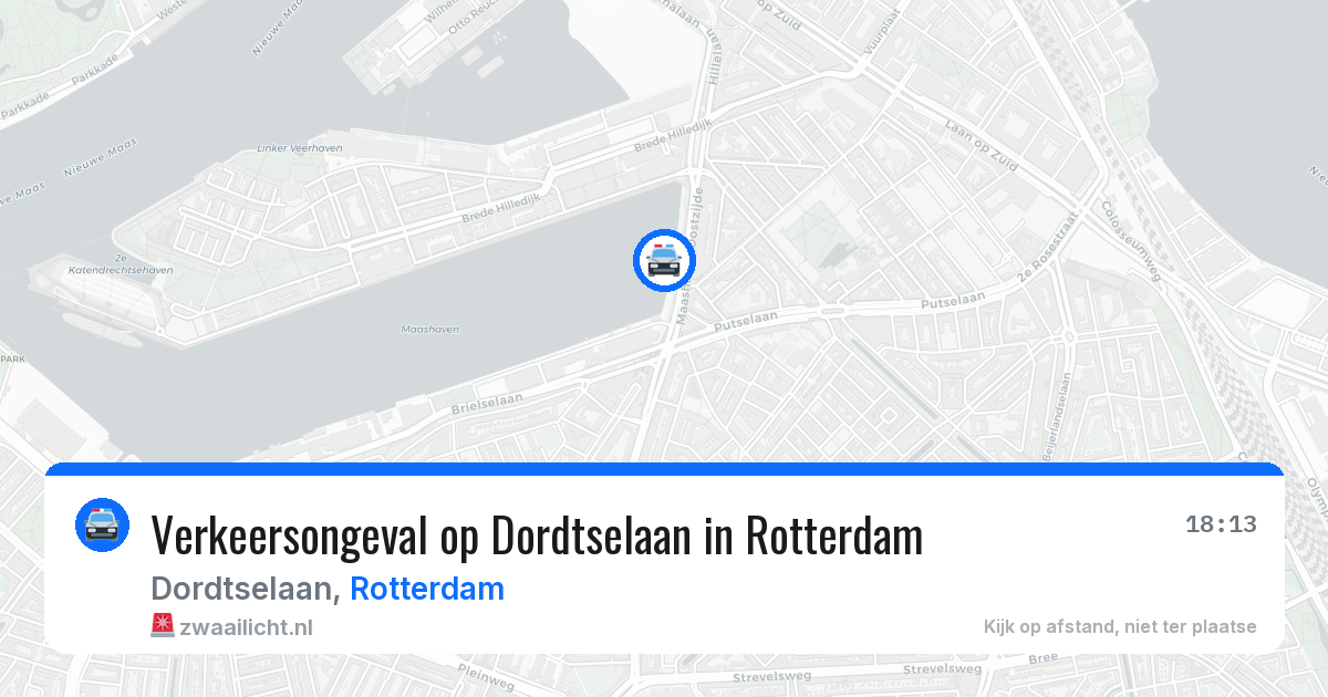 Verkeersongeval op Dordtselaan in Rotterdam — 8 apr 2026