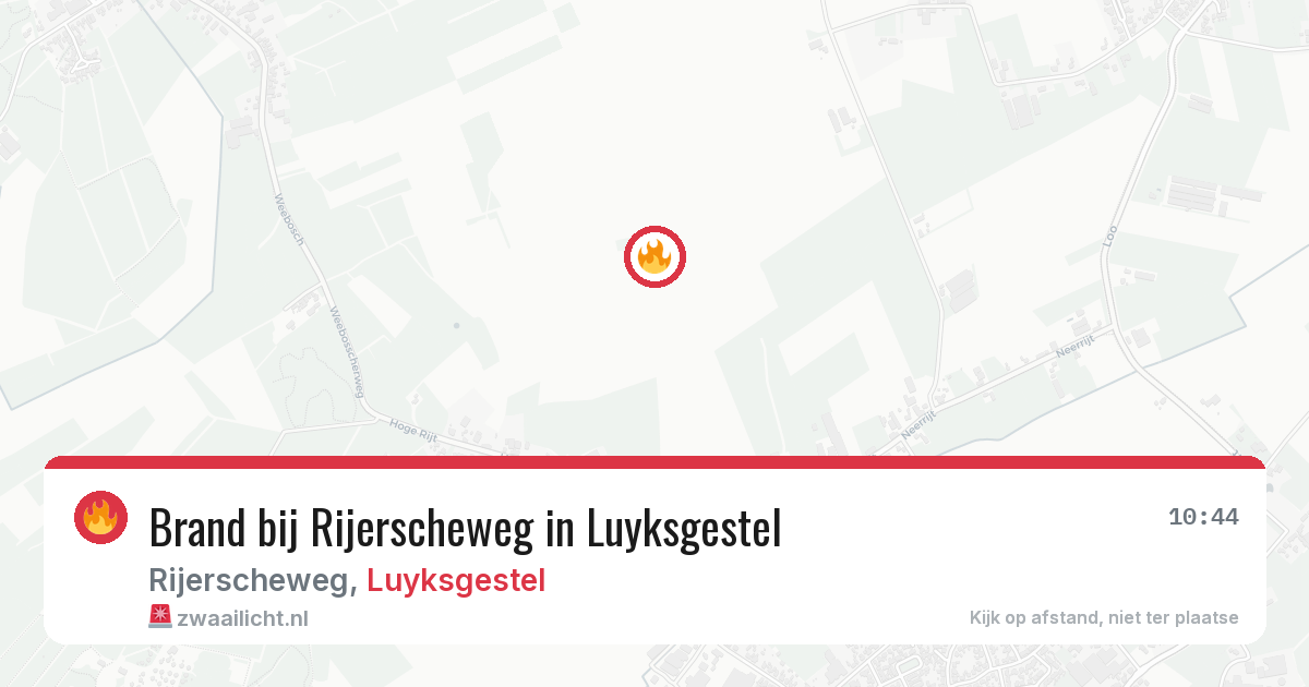 Brand bij Rijerscheweg in Luyksgestel — 8 jul 2026