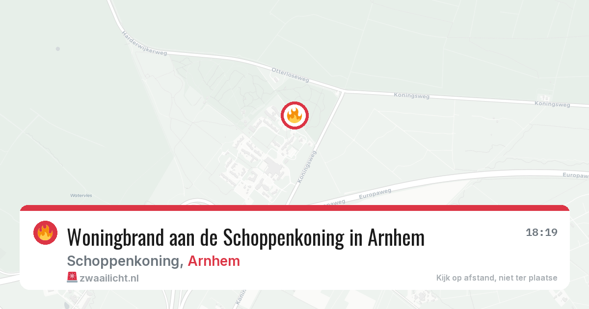 Woningbrand aan de Schoppenkoning in Arnhem — 25 jun 2026