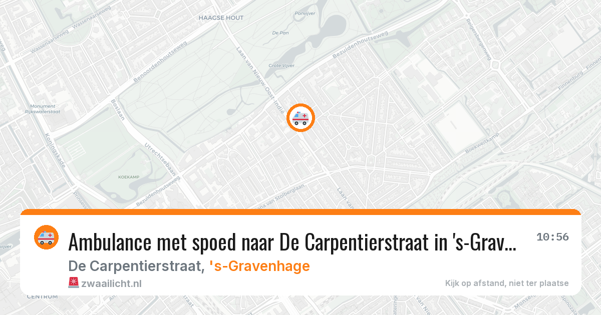 Ambulance met spoed naar De Carpentierstraat in 's-Gravenhage — 24 mei 2026