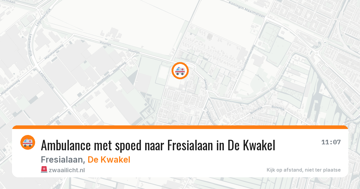 Ambulance met spoed naar Fresialaan in De Kwakel — 3 mei 2026