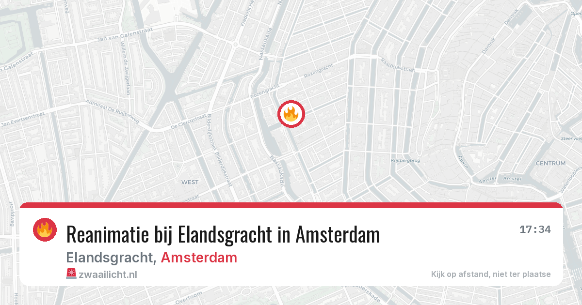 Reanimatie bij Elandsgracht in Amsterdam — 9 jul 2026